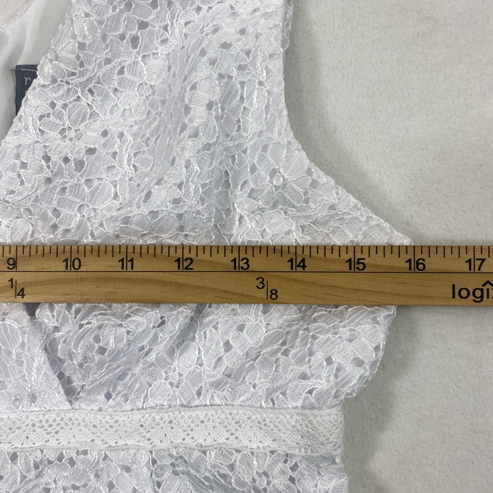 Rabbit Design Babydoll Dress Womens Size 8 White Lace Fairycore Dainty‎ Event - Picture 8 of 10